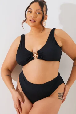 Textured Starfish Detail Bikini Top|In the Style Outlet
