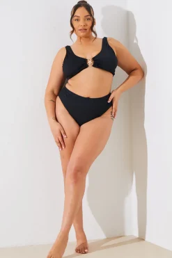 Textured Starfish Detail Bikini Top|In the Style Outlet