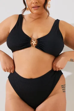 Textured Starfish Detail Bikini Top|In the Style Outlet