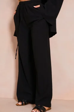 Textured Wide Leg Beach Co-Ord Trouser|In the Style Online