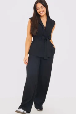 Textured Wide Leg Co-Ord Trousers|In the Style New