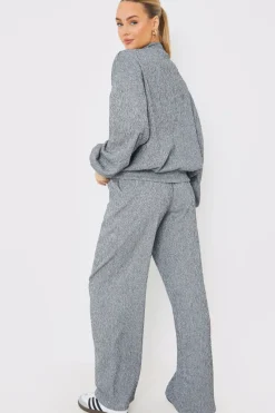 Textured Wide Leg Trousers|In the Style Sale