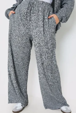 Textured Wide Leg Trousers|In the Style Sale