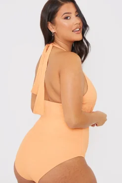 Textured Wrap Swimsuit|In the Style