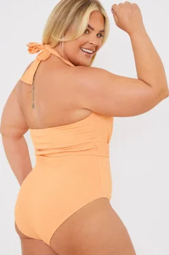 Textured Wrap Swimsuit|In the Style