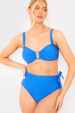 Tie Detail High Waist Bikini Bottoms|In the Style