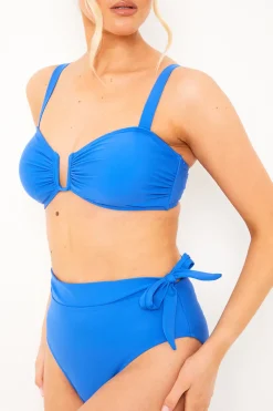 Tie Detail High Waist Bikini Bottoms|In the Style