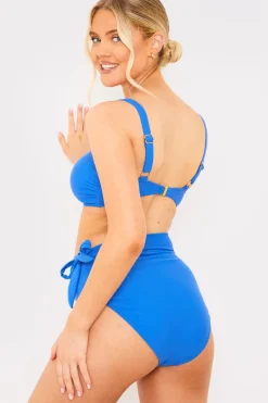 Tie Detail High Waist Bikini Bottoms|In the Style