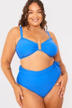 Tie Detail High Waist Bikini Bottoms|In the Style