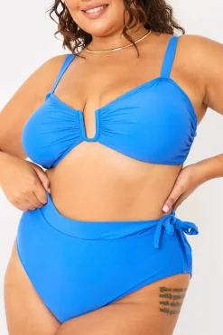 Tie Detail High Waist Bikini Bottoms|In the Style