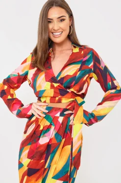 Tie Front Cropped Shirt|In the Style