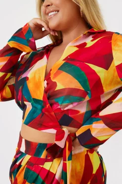 Tie Front Cropped Shirt|In the Style