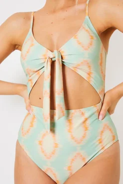 Tie Front Cut Out Swimsuit|In the Style Online