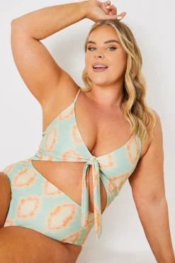 Tie Front Cut Out Swimsuit|In the Style Online