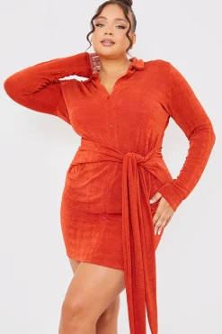 Tie Front Mini Dress|In the Style Sale