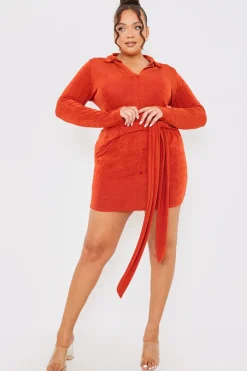 Tie Front Mini Dress|In the Style Sale