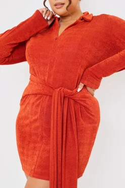 Tie Front Mini Dress|In the Style Sale
