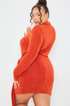 Tie Front Mini Dress|In the Style Sale