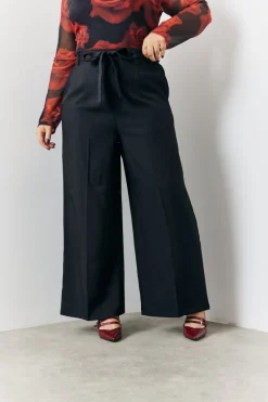 Tie Front Wide Leg Trouser|In the Style Hot