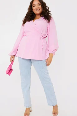 Tie Front Wrap Top|In the Style Hot