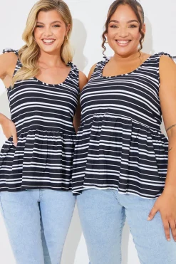 Tie Shoulder Smock Top|In The Style Outlet