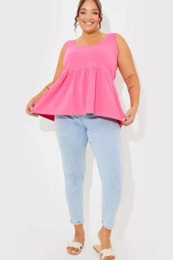 Tie Shoulder Smock Top|In The Style Outlet