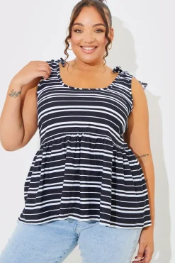 Tie Shoulder Smock Top|In The Style Outlet