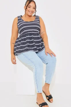 Tie Shoulder Smock Top|In The Style Outlet