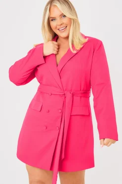 Tie Waist Blazer Dress|In the Style Hot