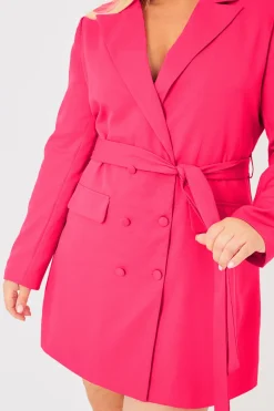 Tie Waist Blazer Dress|In the Style Hot