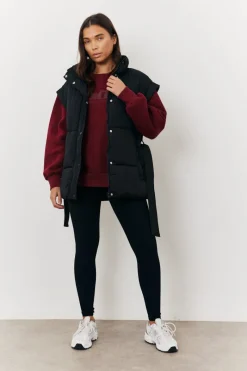 Tie Waist Puffer Gilet|In The Style Hot