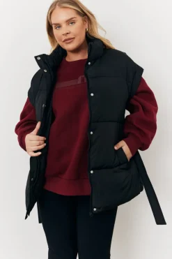 Tie Waist Puffer Gilet|In The Style Hot