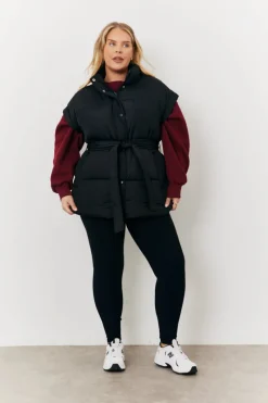 Tie Waist Puffer Gilet|In The Style Hot