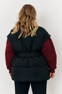 Tie Waist Puffer Gilet|In The Style Hot