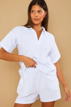 Towelling Co-Ord Shorts|In the Style