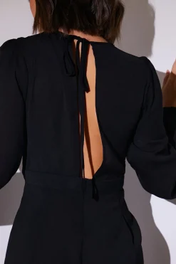 Twist Front Balloon Sleeve Playsuit|In the Style Clearance