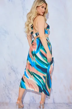 Twist Front Midi Skirt|In the Style Discount
