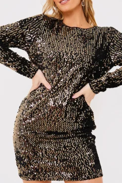 Velvet Sequin Mini Dress|In the Style Discount