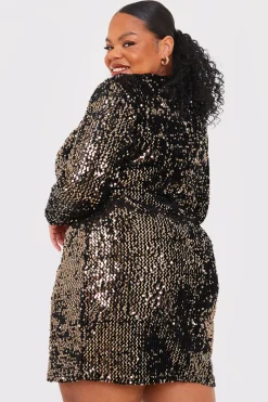 Velvet Sequin Mini Dress|In the Style Discount