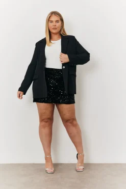 Velvet Sequin Mini Skirt|In the Style Discount