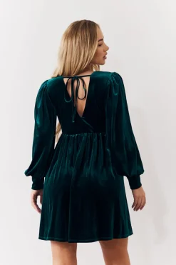 Velvet Smock Mini Dress|In the Style Online