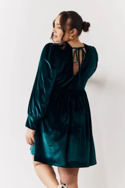 Velvet Smock Mini Dress|In the Style Online
