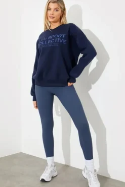 V-Neck Embroidered Sport Collective Jersey Sweater|In The Style Clearance