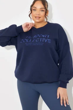 V-Neck Embroidered Sport Collective Jersey Sweater|In The Style Clearance