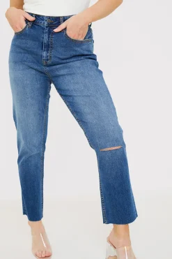 WASH STRETCH STRAIGHT JEANS|In The Style