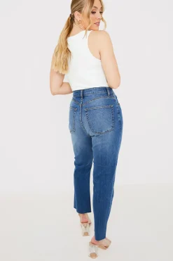 WASH STRETCH STRAIGHT JEANS|In The Style