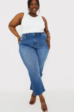 WASH STRETCH STRAIGHT JEANS|In The Style