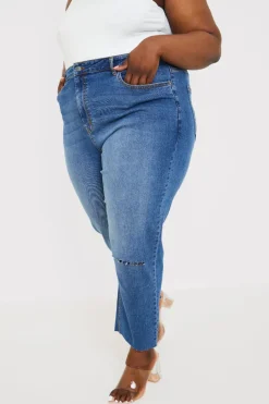 WASH STRETCH STRAIGHT JEANS|In The Style