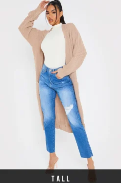 Washed Ripped High Waisted Stretch Mom Jeans|In the Style Best