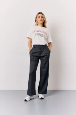 Embroidered Paris Slogan T-Shirt|In The Style New